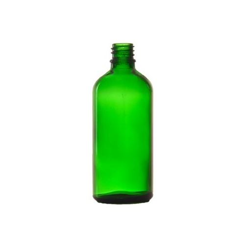 Skleněná lahvička bez uzávěru zelená, 100 ml