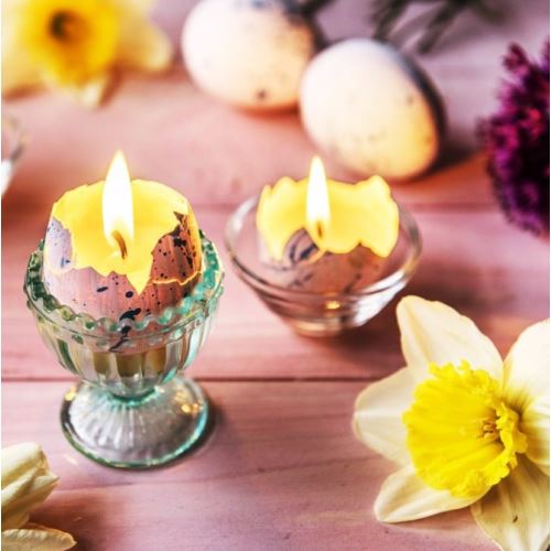 Jarní svíčky ve vajíčkových skořápkách – jak si vyrobit velikonoční svíčku